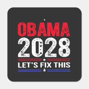 Obama 2028 Let's Fix This Democracy Election USA Metal Sign