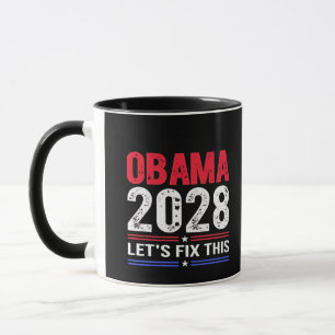 Obama 2028 Let's Fix This Democracy Election USA Mug