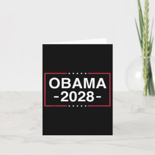 Obama 2028 Obama For President American Flag Vinta Card