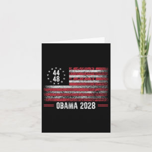 Obama 2028 Retro Vintage Us Flag Patriotic Premium Card