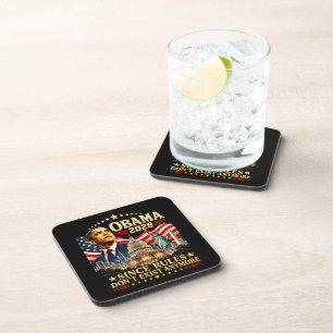 Obama 2028 Since Rules Don't Exist Anymore Beverage Coaster