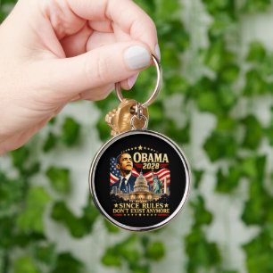 Obama 2028 Since Rules Don't Exist Anymore Keychain