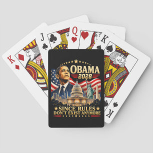 Obama 2028 Since Rules Don't Exist Anymore Poker Cards