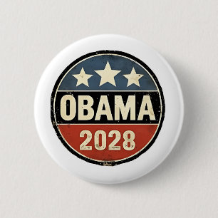 Obama 2028 US Election Politics Button