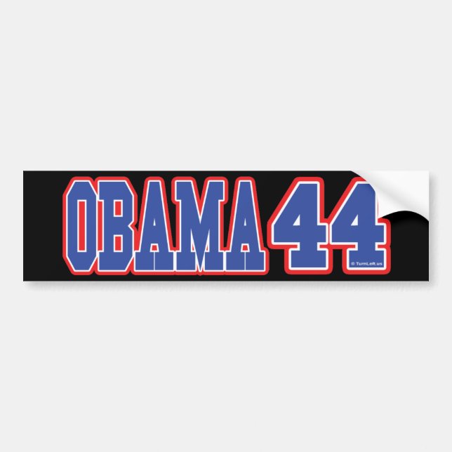 OBAMA 44 BUMPER STICKER (Front)