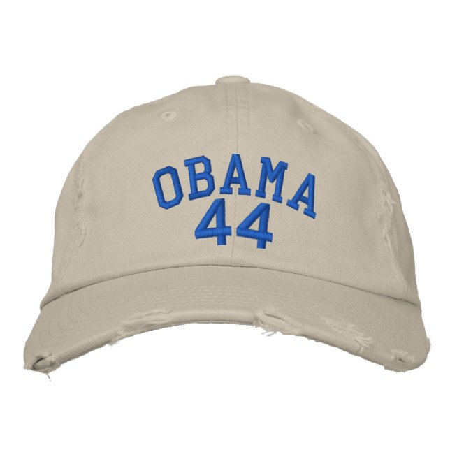 OBAMA 44 EMBROIDERED BASEBALL HAT (Front)