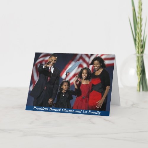 Obama 44th First Family Greeting Card