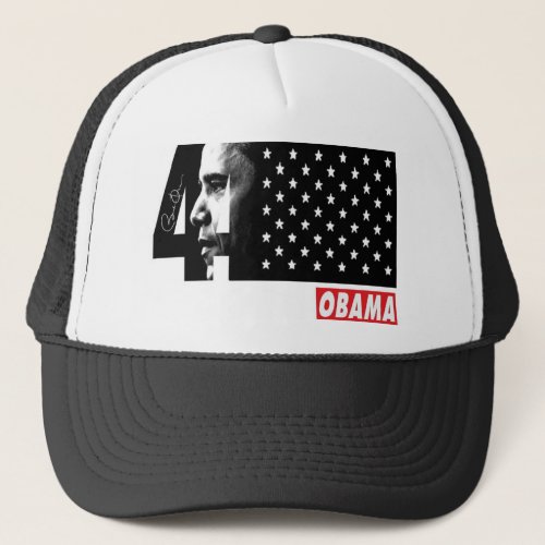 OBAMA 44TH President Signature Editions Trucker Hat