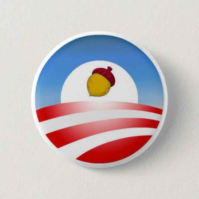 Obama Acorn Pinback Button (Front)