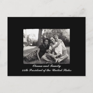 Obama and Family 44th President of the USA Postcard