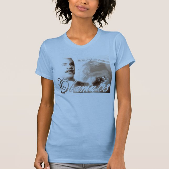 Obama and family - Customized T-Shirt (Front)