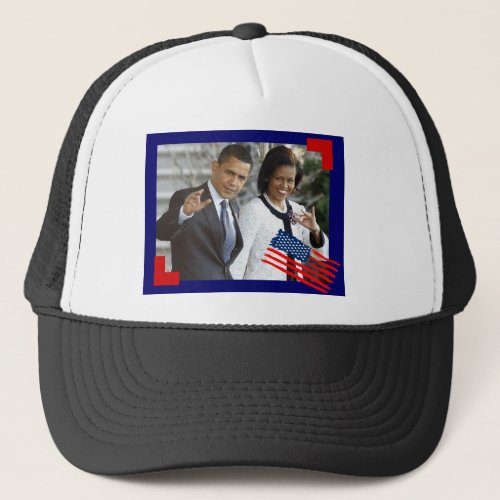 obama and first lady trucker hat