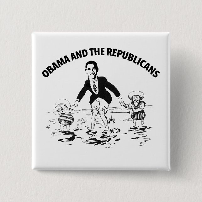 Obama and the Republicans Button (Front)