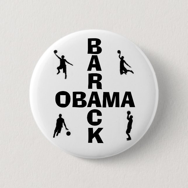 Obama Basketball Button (Front)