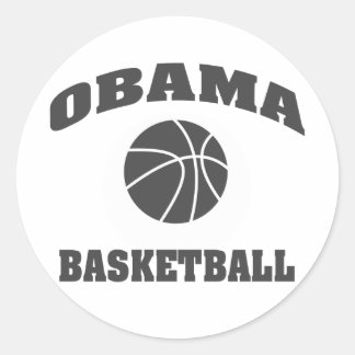 Obama Basketball standard type sticker - grey