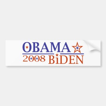 Obama Biden 08 Bumper Sticker by worldsfair at Zazzle
