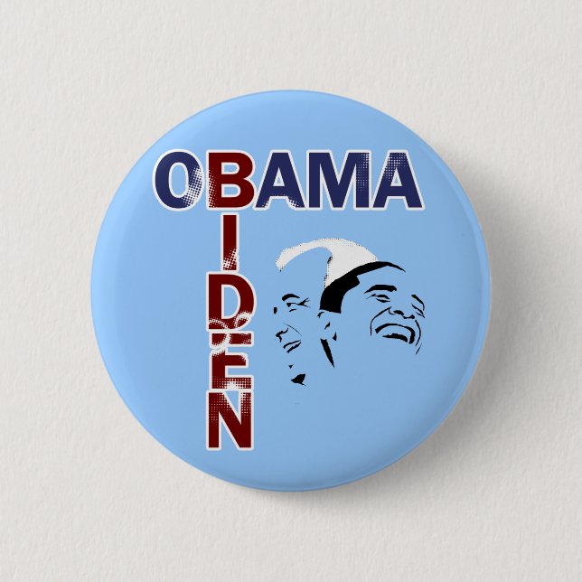 Obama & Biden '08 Pinback Button (Front)