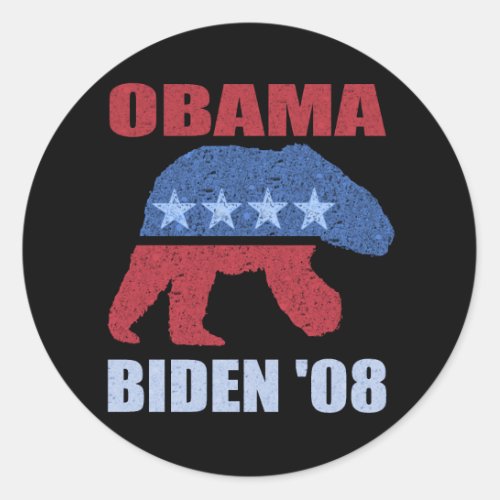 Obama Biden 08 Polar Bear Bumper Sticker Democrat