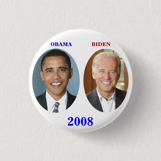 OBAMA BIDEN 2008 BUTTON (Front)