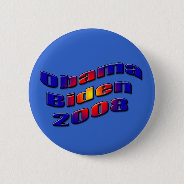 obama biden 2008 pinback button (Front)