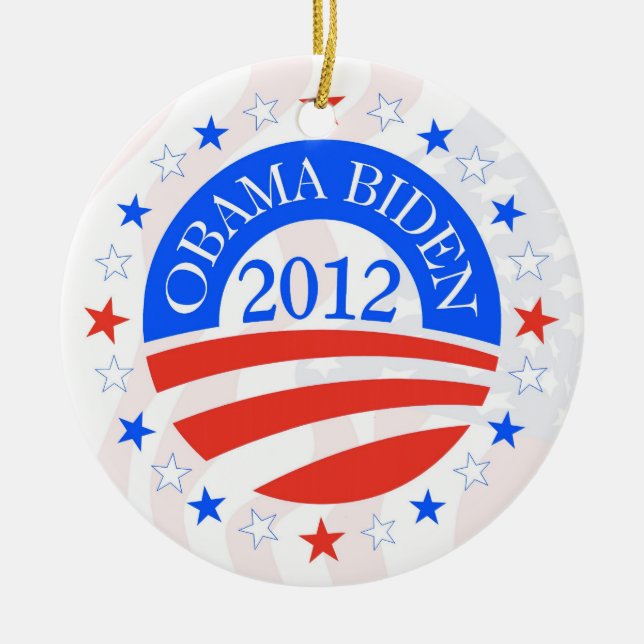 Obama Biden 2012 Ceramic Ornament (Front)