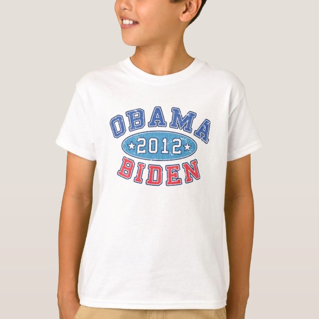 Obama & Biden 2012 Collegiate Election Kids Tee (Front)