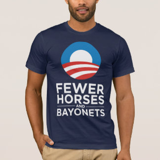 Obama Biden 2012 Fewer Horses and Bayonets T-Shirt
