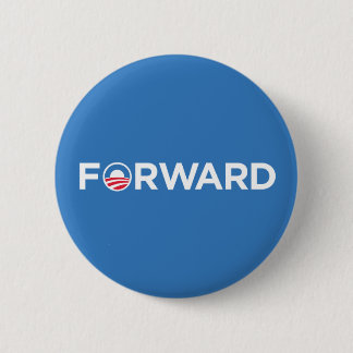 Obama Biden 2012 Forward (White on Light Blue) Pinback Button