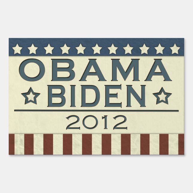 Obama Biden 2012 Yard Sign (Front)