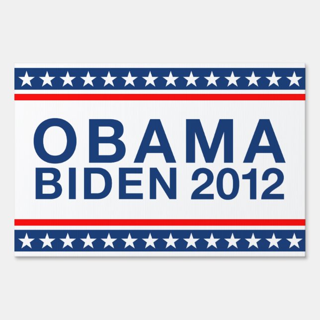 Obama Biden 2012 Yard Sign (Front)