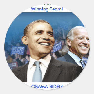 Obama Biden Classic Round Sticker
