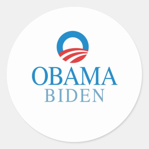 Obama Biden Classic Round Sticker