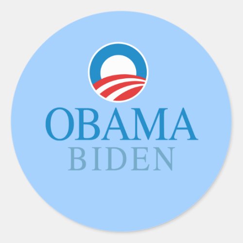 Obama Biden Classic Round Sticker
