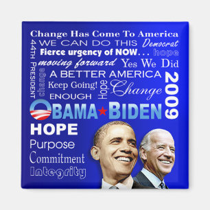 Obama Biden Collage Magnet (blue)
