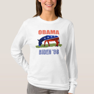 Obama Biden Donkey Democrat Logo Womens Hoodie T-Shirt