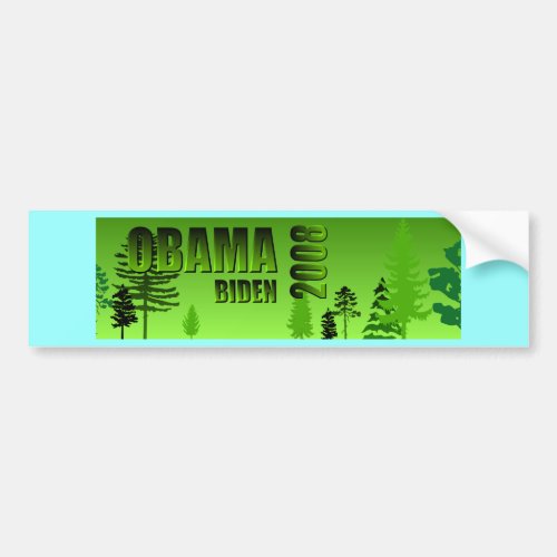 Obama Biden Green Bumper Sticker 2008