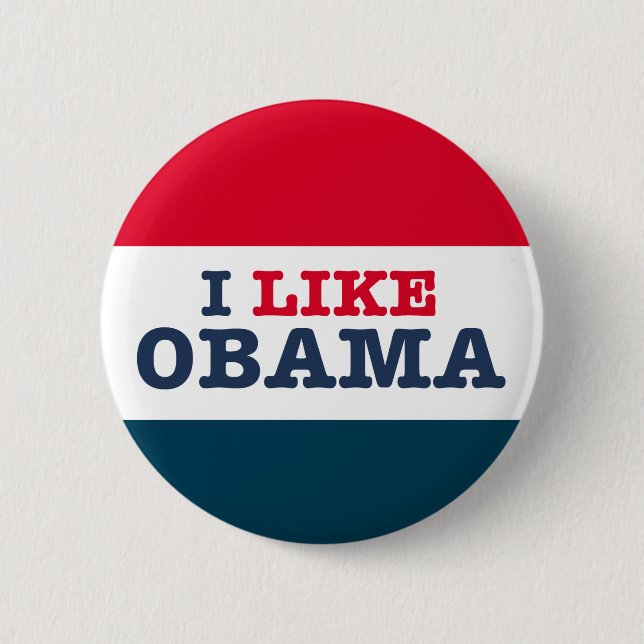 Obama Biden I Like Obama (Button) Button (Front)