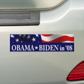 Obama Biden in '08 Bumper Sticker (On Car)