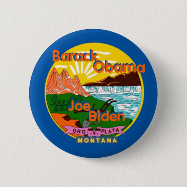 Obama Biden MONTANA Button (Front)