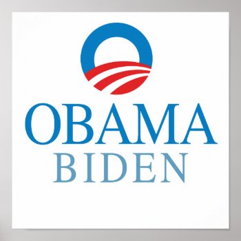 Obama Biden O Blue -.png Poster by Politicaltshirts at Zazzle
