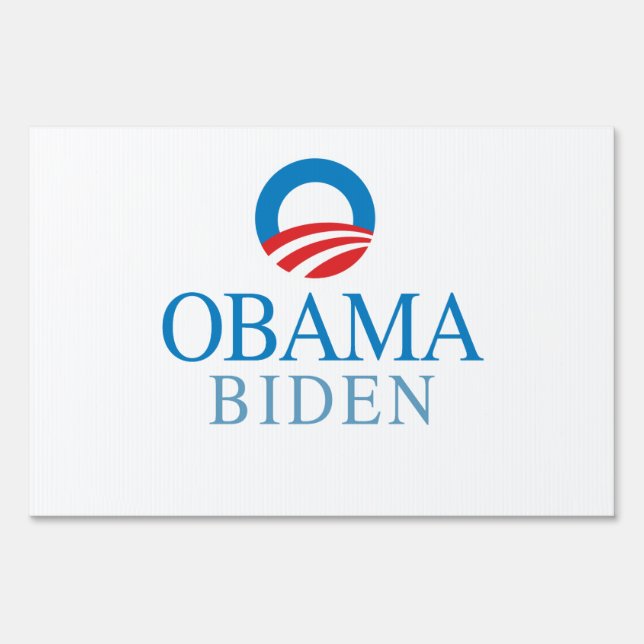 OBAMA BIDEN O BLUE -.png Yard Sign (Back)