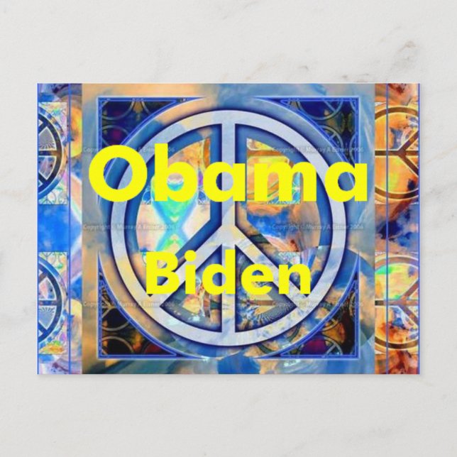 Obama Biden PEACE Postcard (Front)