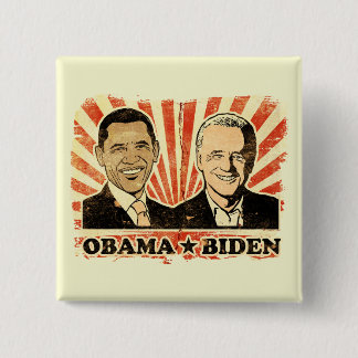 Obama Biden Portraits Button