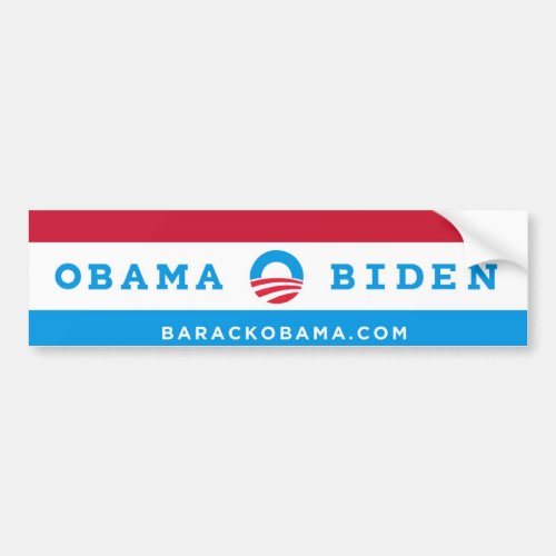 Obama Biden Red White And Blue Bumper Sticker