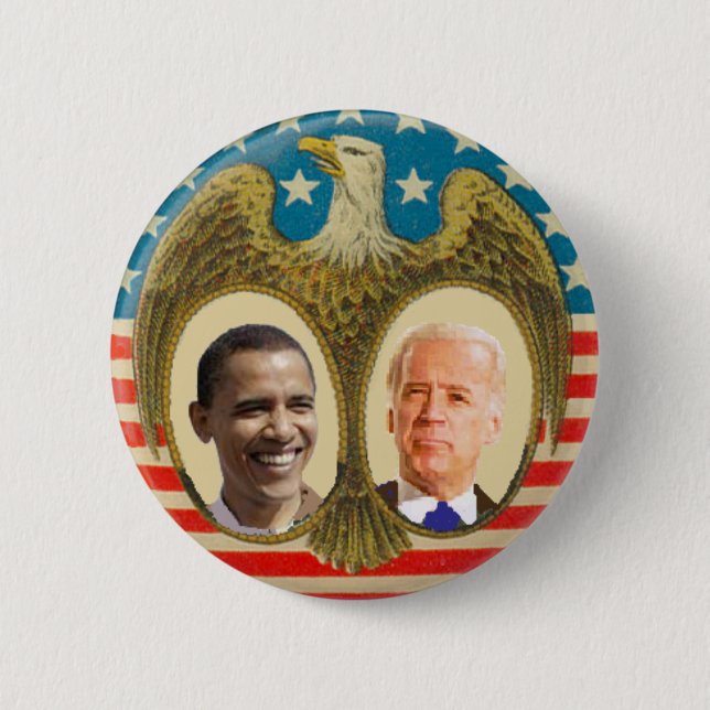 Obama Biden Retro Button (Front)