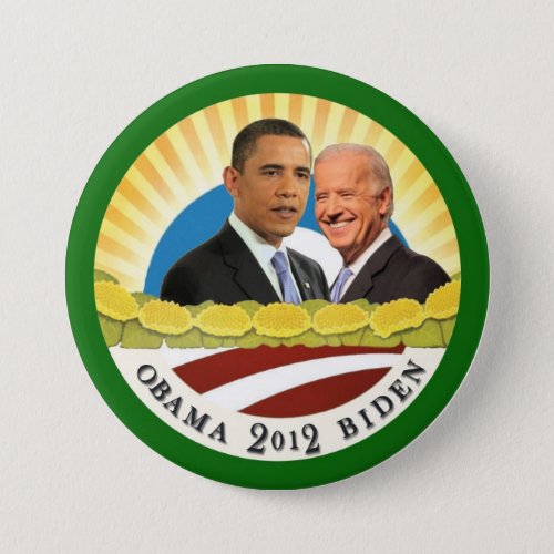 Obama  Biden Sunshine Pinback Button