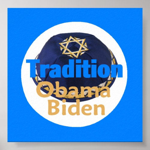 Obama Biden YARMULKE Poster