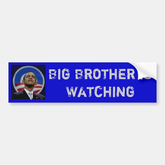 Obama - Big Brother is Watching Bumper Sticker (Front)