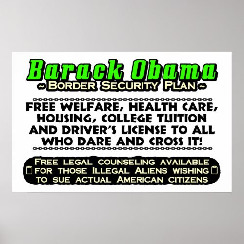 Obama Border Security Plan Poster