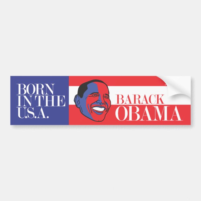 Obama - Born in the U.S.A. bumper sticker (Front)